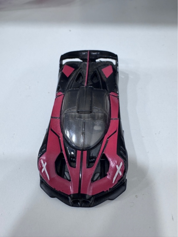Xe mô hình Hot wheels Bugatti Bolide HKG64 - Màu đen đỏ - Ngoại hình 98% - Body