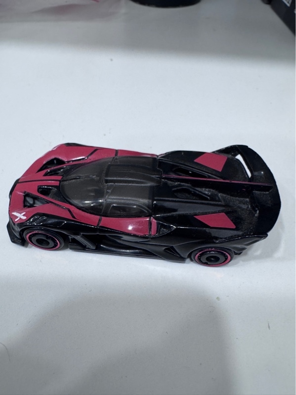Xe mô hình Hot wheels Bugatti Bolide HKG64 - Màu đen đỏ - Ngoại hình 98% - Body