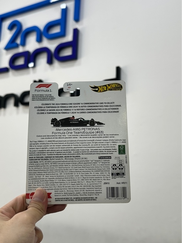 Xe mô hình Hot Wheels Formula 1 Premium 2024 - Màu Xanh - Newseal