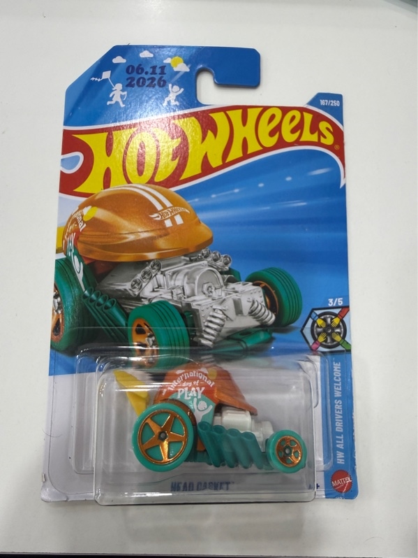 Xe mô hình Hot Wheels - HEAD GASKET - Màu xanh cam - NewSeal 2026
