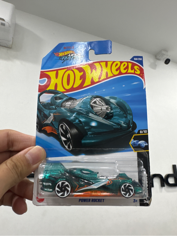 Xe mô hình hot wheels - POWER ROCKET - Màu xanh - Newseal