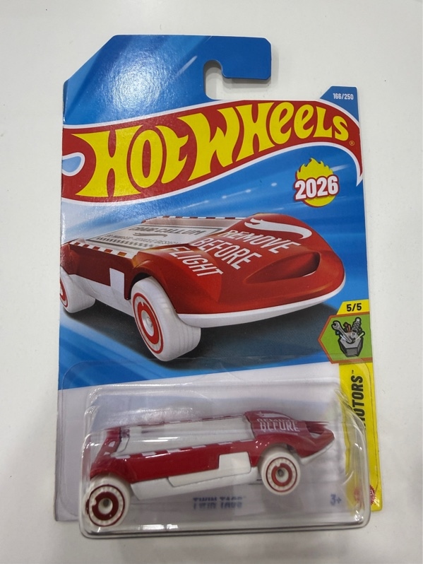 Xe mô hình Hot Wheels - TWIN TAGS - Màu trắng đỏ - NewSeal 2026