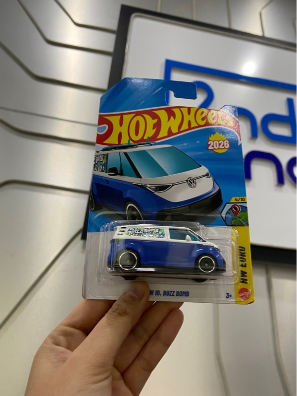 Xe mô hình Hot Wheels - VW ID.BUZZ BOMB - Màu trắng xanh - Newseal