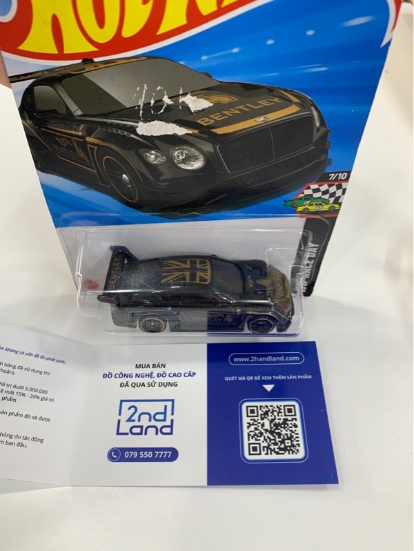 Xe mô hình Hotwheels 2018 Bentley Continental GT3 - Màu đen - Newseal