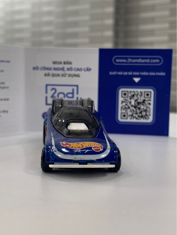 Xe mô hình Hotwheels suppercharged - Màu xanh - Ngoại hình: 98% - Body