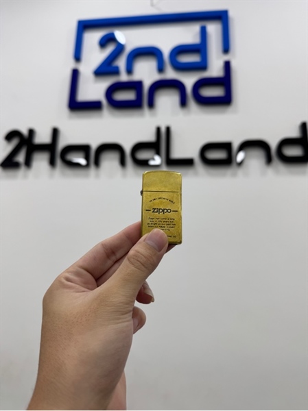 Zippo Brushed Brass Engraved - Màu vàng đồng - Ngoại hình 97% - Body