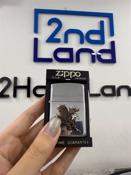 Zippo chủ đề đại bàng 05/1997 - Màu bạc - Ngoại hình 97% - Kèm Box