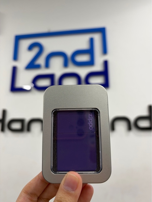 Zippo Classic Matte Purple - T5/2008 - Ngoại hình 97% - Trầy xước, cấn nhiều, ,bấc cháy đen - Kèm hộp thiếc