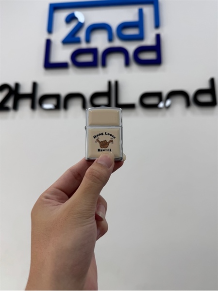 Zippo Hang Loose Hawaii 10/1989 - Màu bạc - Ngoại hình 98% - Kèm Box