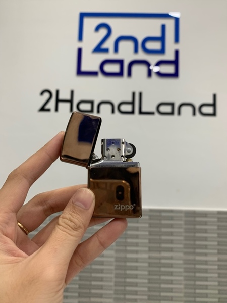 Zippo High Polish Rose Gold Zippo Logo 49190ZL - Màu vàng đồng - Ngoại hình: 98% - Box 1