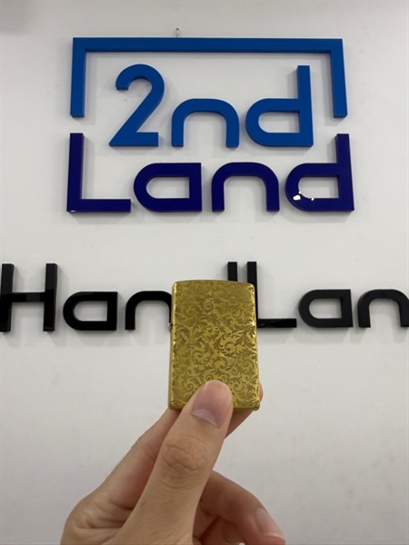 Zippo họa tiết Arabesque T12/1994 - Màu vàng - Ngoại hình 97% - Body