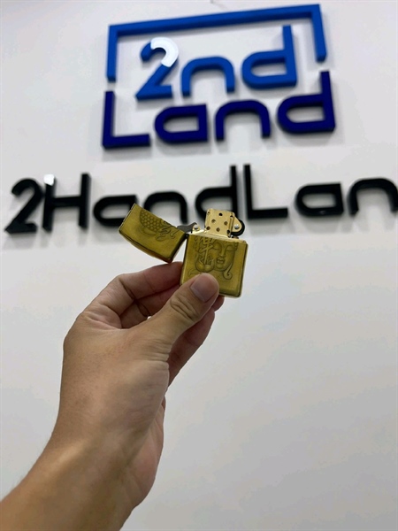 Zippo Khắc 3D Hình Phật - C24 - Màu vàng đồng - Ngoại hình 98% - Fullbox 1