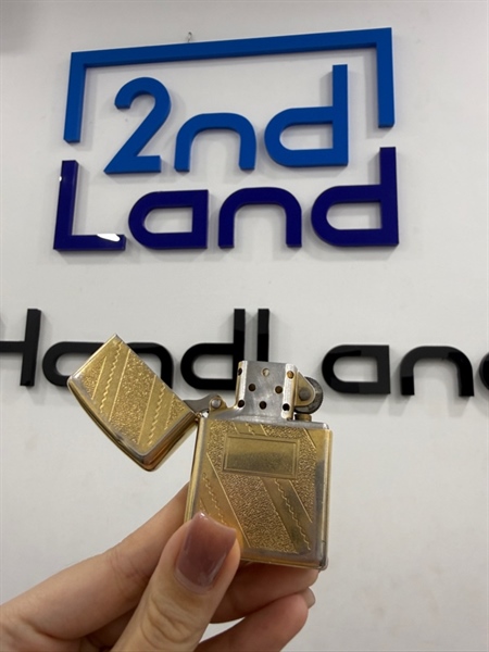 Zippo Mạ Vàng T8/1990 - Màu vàng - Ngoại hình 97% - Body 1