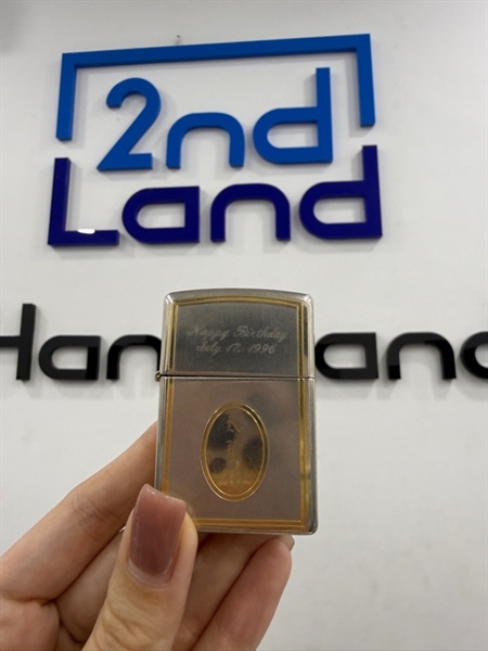 Zippo Mạ Vàng T8/1995 - Màu vàng - Ngoại hình 97% - Body