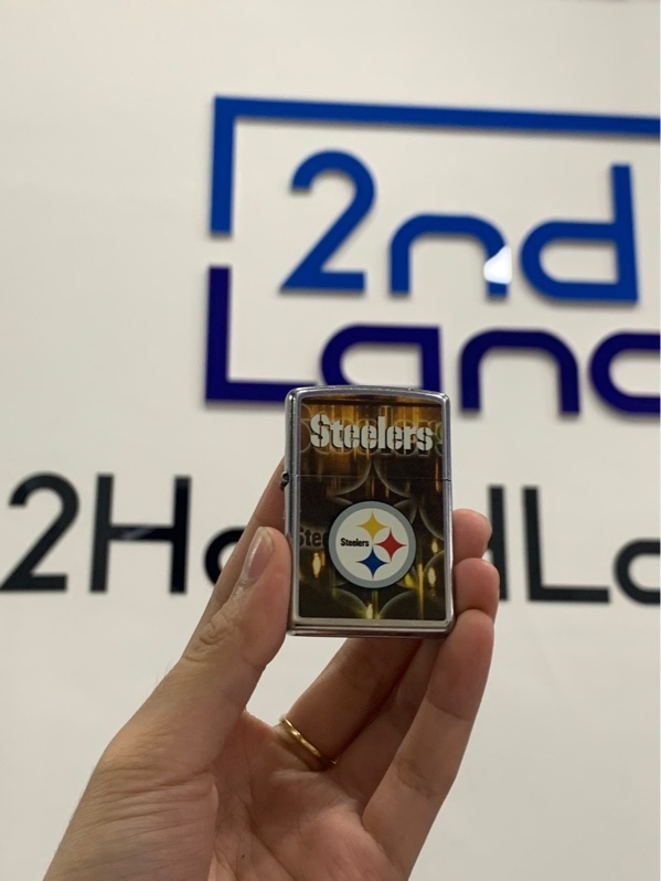 Zippo NFL Steelers Pittsburgh Brushed Chrome - Màu bạc - Ngoại hình: 98% - Body