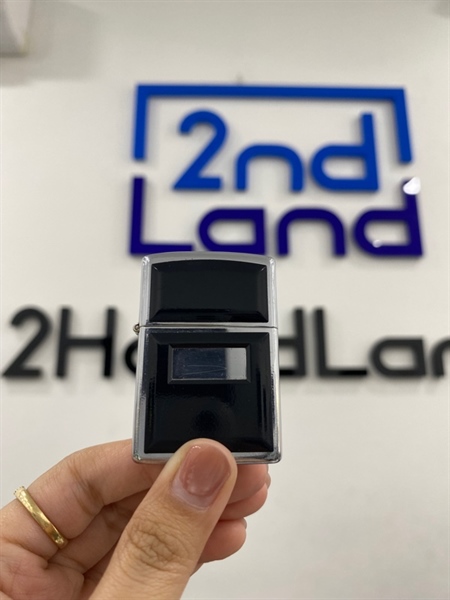 Zippo ốp đá đen 08/1994 - Màu bạc - Ngoại hình 97% - Body