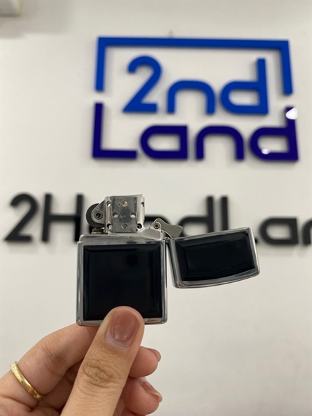 Zippo ốp đá đen 08/1994 - Màu bạc - Ngoại hình 97% - Body 2