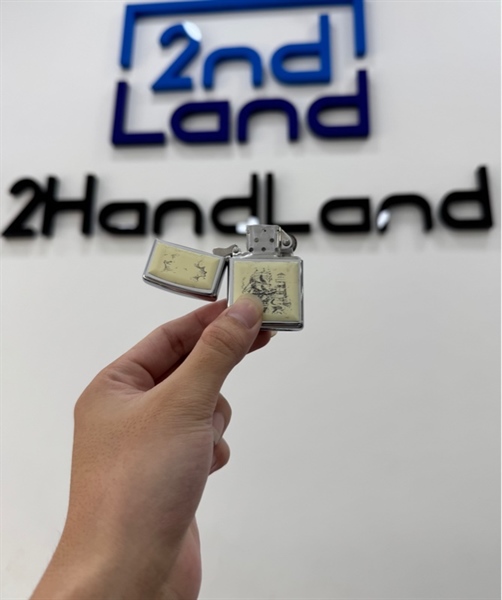 Zippo Scrimshaw Ship 01/2000 - Màu bạc - Ngoại hình 98% - Body 1