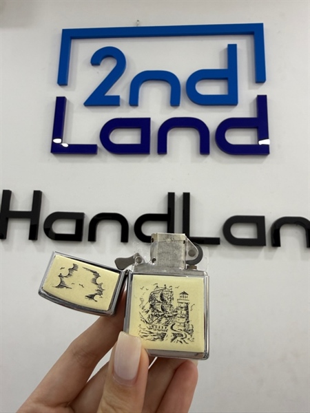 Zippo Scrimshaw Ship 10/1991 - Màu bạc - Ngoại hình 98% - Body 1