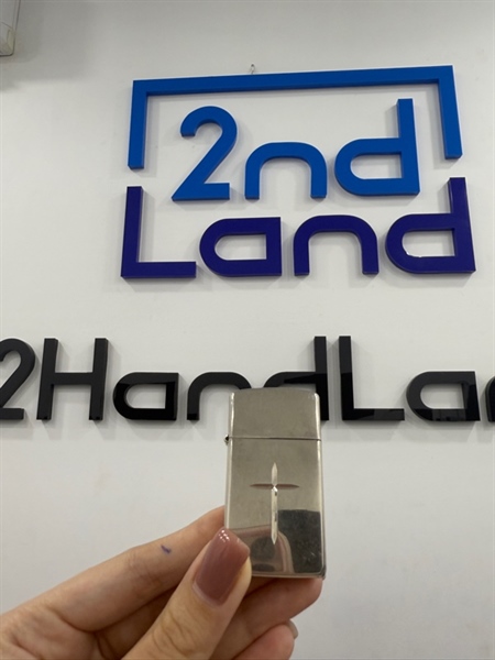 Zippo Slim-Bright Cross 08/2004 - Màu bạc - Ngoại hình 97% - Body