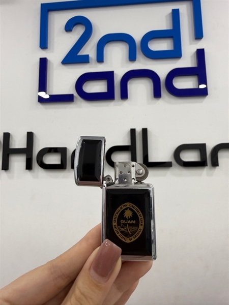 Zippo Slim Guam 03/1993 - Màu bạc - Ngoại hình 97% - Body