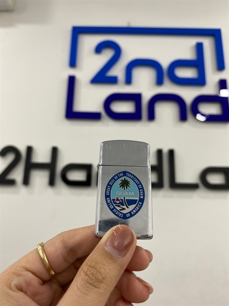 Zippo Slim Guam 1978 - Màu bạc - Ngoại hình 97% - Body