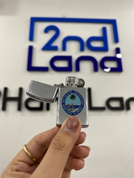 Zippo Slim Guam 1978 - Màu bạc - Ngoại hình 97% - Body