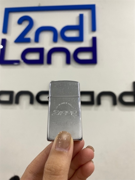 Zippo Slim Logo 01/1989 - Màu bạc - Ngoại hình 97% - Body