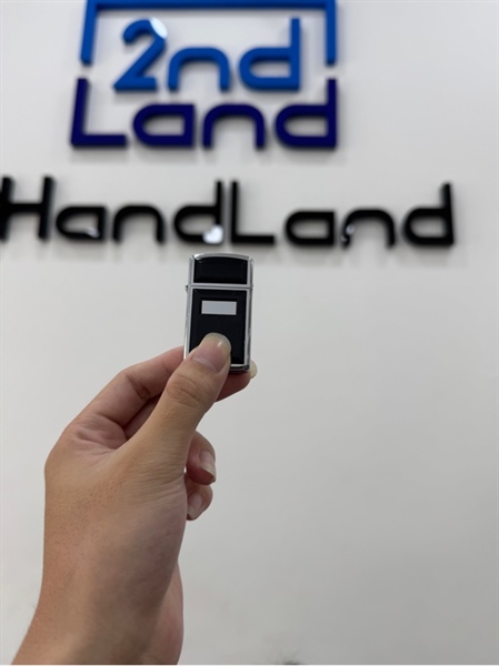 Zippo Slim ốp đá đen 03/2003 - Màu bạc - Ngoại hình 97% - Body