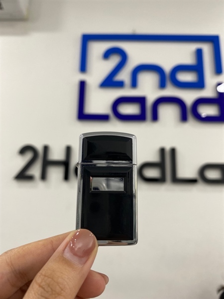 Zippo Slim ốp đá đen 03/2003 - Màu bạc - Ngoại hình 97% - Body