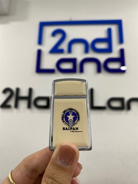 Zippo Slim Saipan 01/1993 - Màu bạc - Ngoại hình 98% - Body