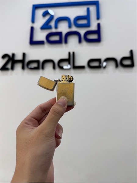 Zippo Slim Saipan Map T11/1987 - Màu vàng - Ngoại hình 97% - Body 1