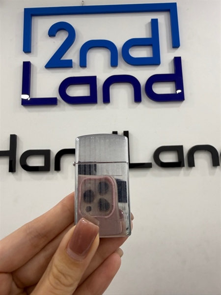 Zippo Slim vân sọc 1980 - Màu bạc - Ngoại hình 96% - Body