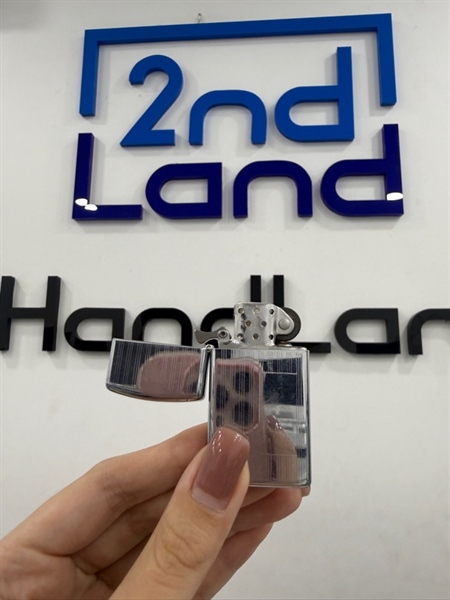 Zippo Slim vân sọc 1980 - Màu bạc - Ngoại hình 96% - Body 1