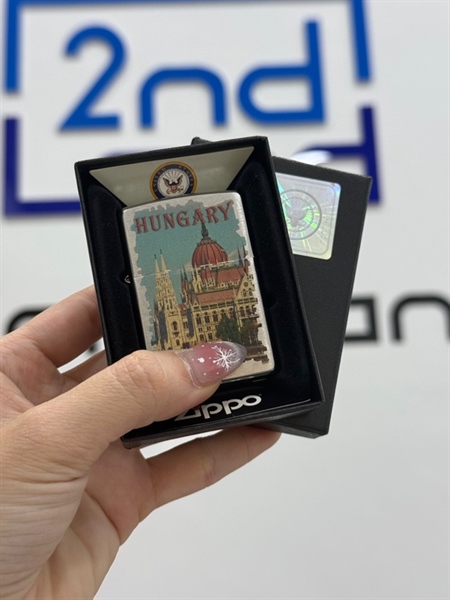 Zippo US Navy - Màu bạc - Ngoại hình 98% - Kèm box