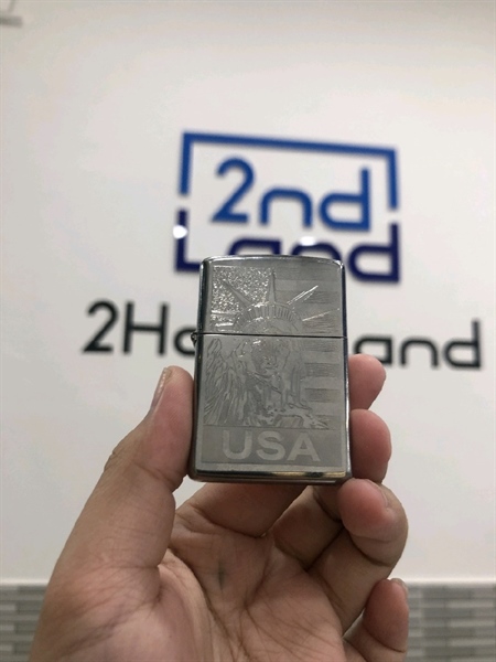 Zippo USA 2018 - Màu bạc - Ngoại hình 98% - Kèm box