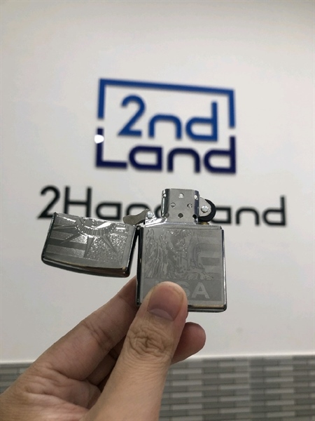 Zippo USA 2018 - Màu bạc - Ngoại hình 98% - Kèm box 1