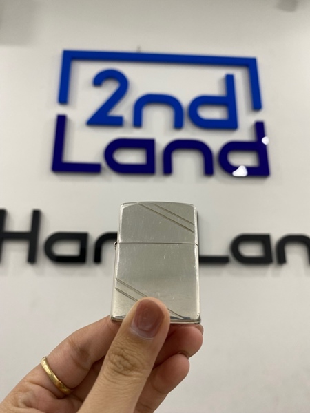 Zippo vân sọc xéo 11/2002 - Màu bạc - Ngoại hình 97% - Body