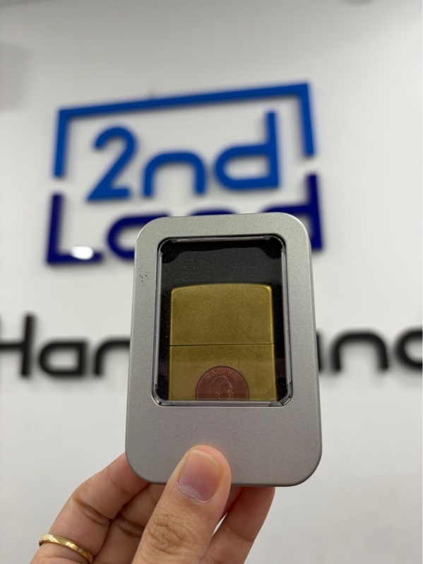Zippo Zambia - 1983 - Màu vàng - Ngoại hình 98% - Bấc mới - Kèm hộp thiếc