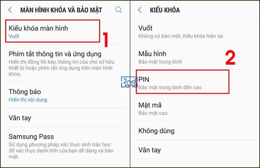 Cách đặt mật khẩu điện thoại Samsung