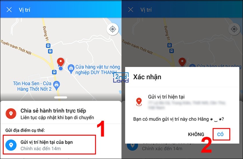 Cách gửi định vị qua Zalo