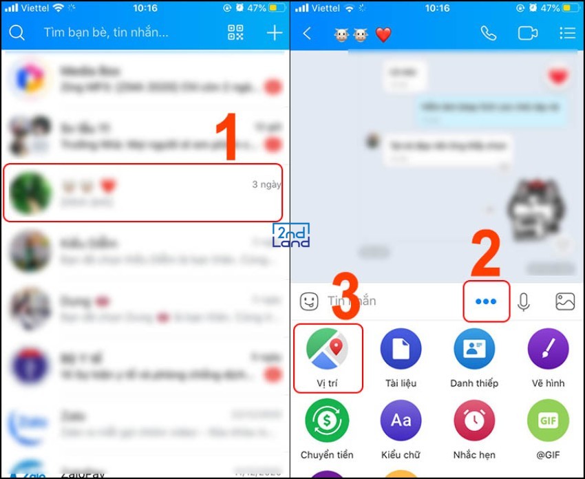 Cách gửi định vị qua Zalo 4
