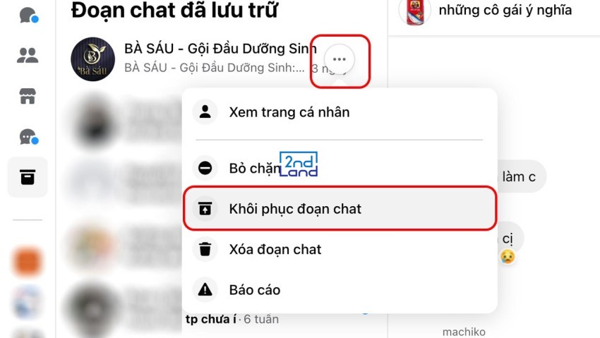 Cách khôi phục tin nhắn Messenger 30