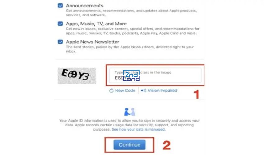 Cách tạo id apple 12