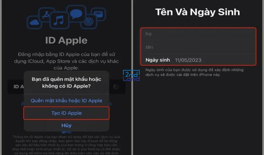 Cách tạo id apple 2