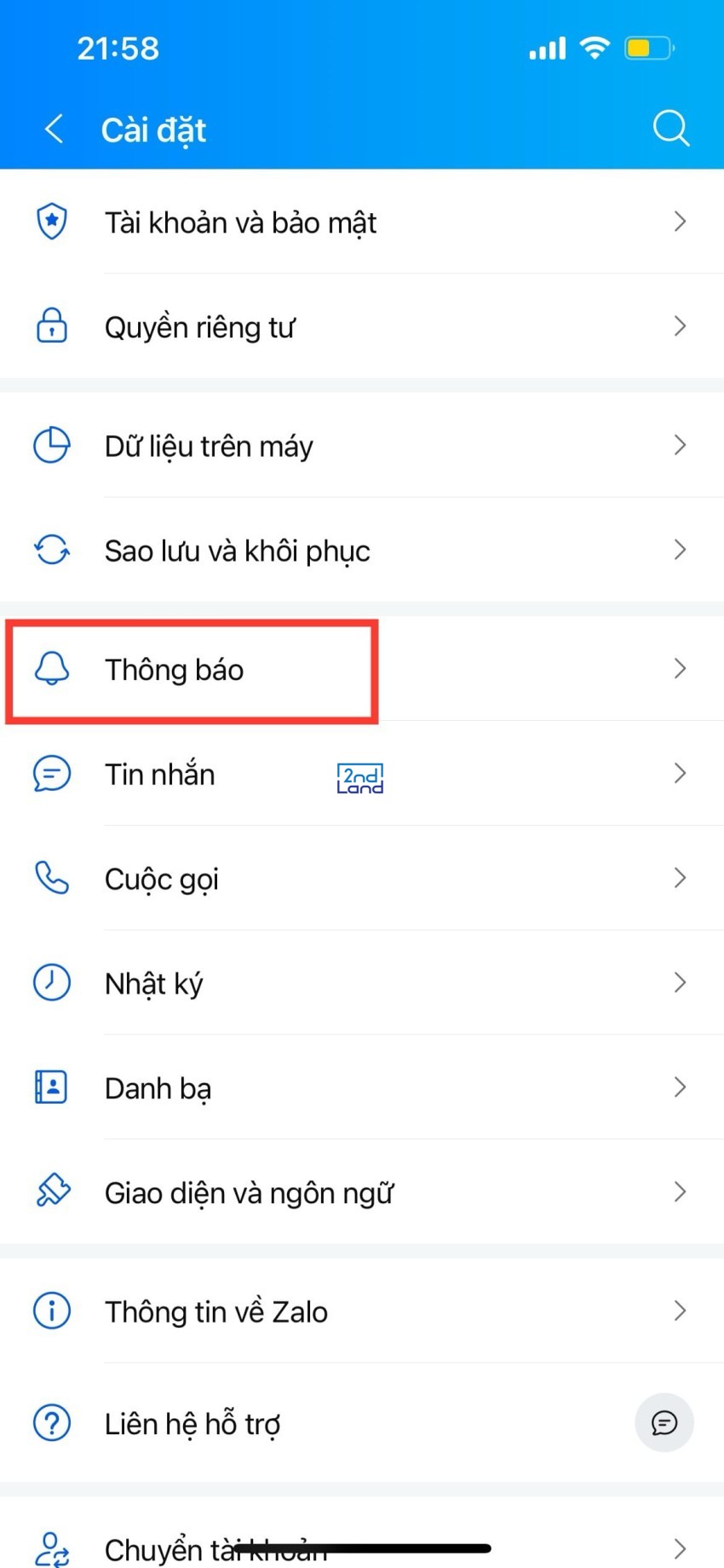 Cách tắt thông báo sinh nhật trên Zalo 22
