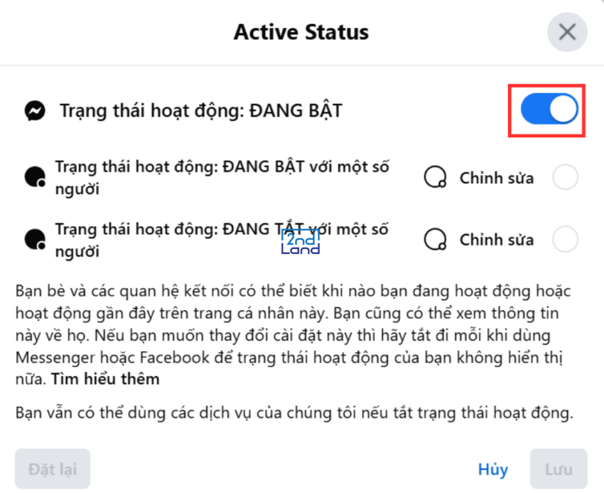 Cách tắt trạng thái hoạt động trên Facebook 22