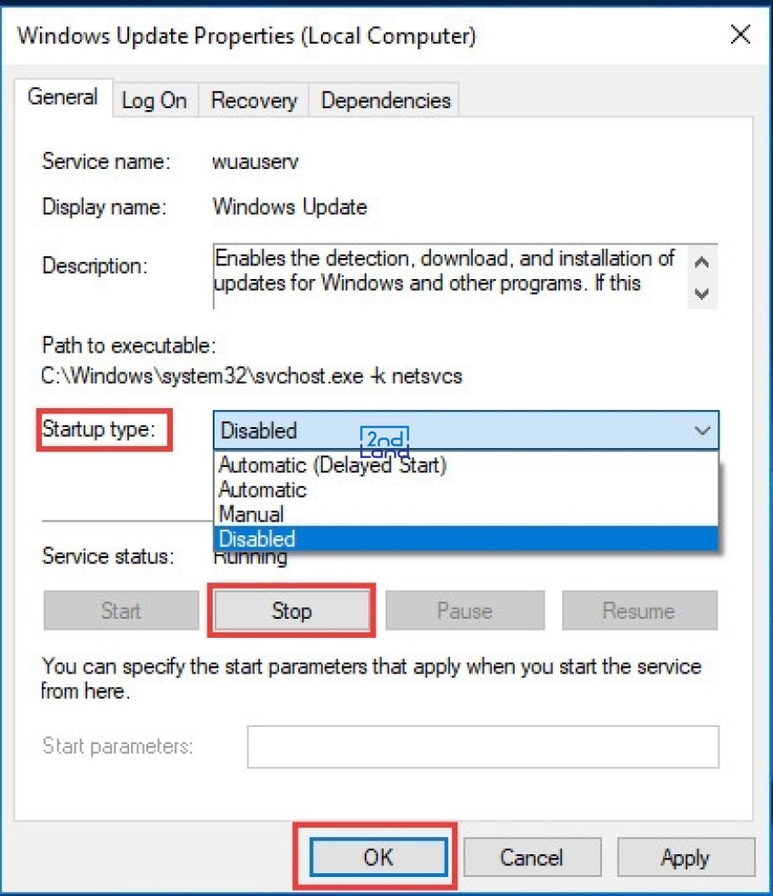 cách tắt update win 10 2