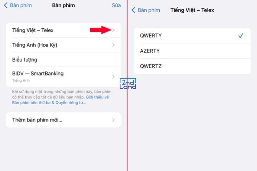 Cài đặt bàn phím iPhone 2