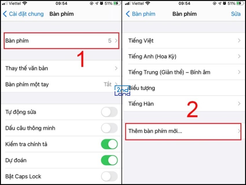 Cài đặt bàn phím iPhone